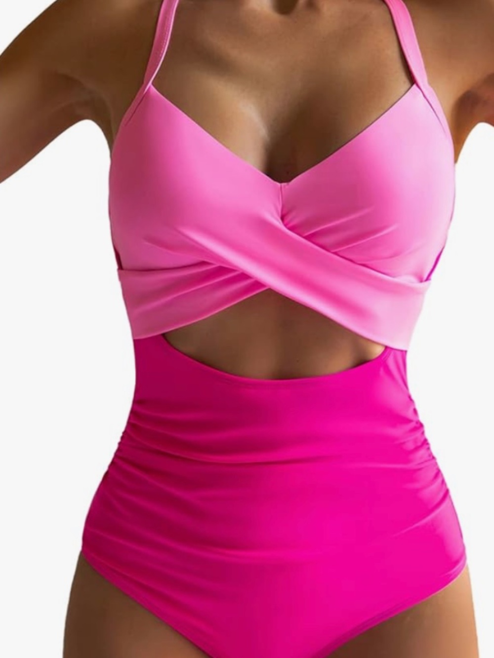 NWT Pink Cutout One Piece Swimsuit - Small